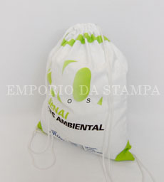 Brinde: Saco Mochila Personalizado Embalagem Simples